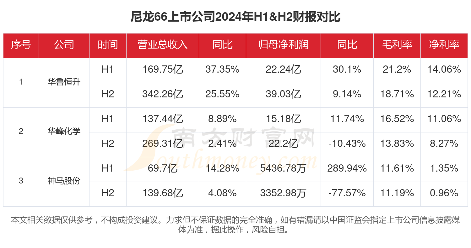 尼龙66行业上市公司现状如何（2024年全年）