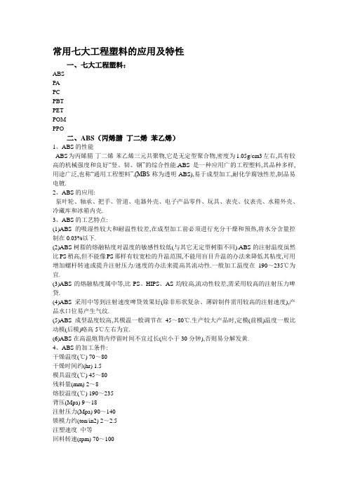 常见工程塑料及用途(图1)