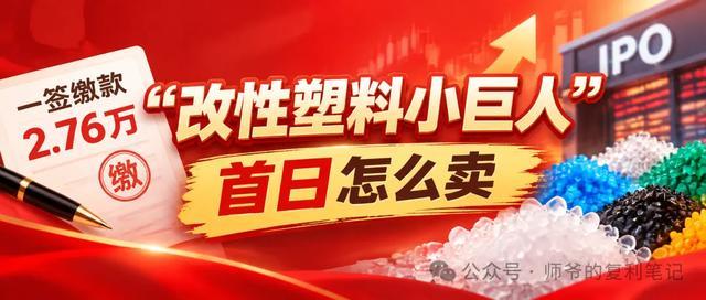 中塑股份中签了：一签缴款276万改性塑料小巨人首日怎么卖？(图1)
